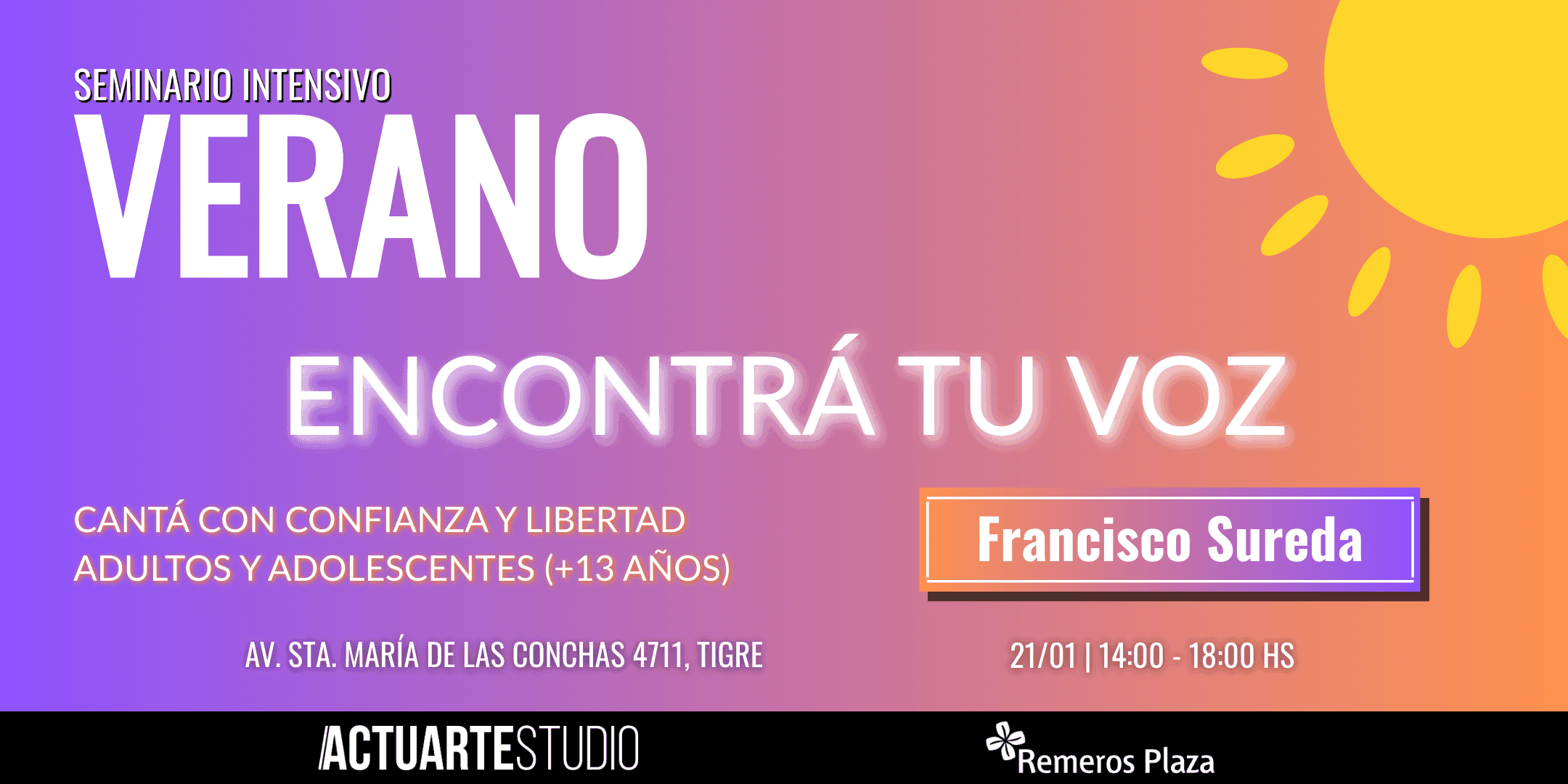SEMINARIO INTENSIVO DE VERANO: CANTO